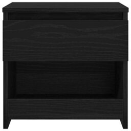 Berkfield Modern Nightstands 2 Pcs Black Oak 40X30X39 Cm Made From Engineered Wood - thumbnail 7