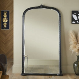 The Online Mirror Shop Leaner Mirror Mayfair Antique Arched Shape With Black Frame- H 173Cm X W 104Cmx D 4Cm For Hanging In Bedroom, Entryway - thumbnail 2