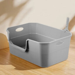 Brown Oval Cat Large Jumbo Open Litter Tray Box - thumbnail 3