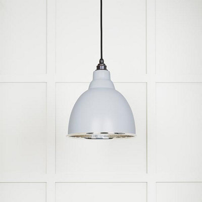 From the Anvil Hammered Nickel Brindley Pendant In Birch - image 1