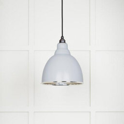 From the Anvil Hammered Nickel Brindley Pendant In Birch - thumbnail 1