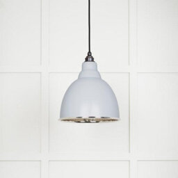 From the Anvil Hammered Nickel Brindley Pendant In Birch - thumbnail 3