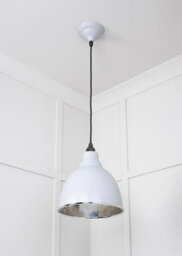 From the Anvil Hammered Nickel Brindley Pendant In Birch - thumbnail 4