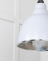 From the Anvil Hammered Nickel Brindley Pendant In Birch - thumbnail 6