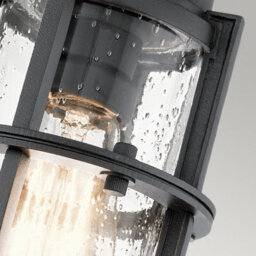 Luminosa Lighting Luminosa Suri Outdoor 1 Light Porch , Pedestal Lantern, Textured Black, Ip44, E27 - thumbnail 4