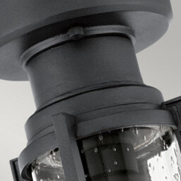 Luminosa Lighting Luminosa Suri Outdoor 1 Light Porch , Pedestal Lantern, Textured Black, Ip44, E27 - thumbnail 2