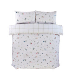 Rapport Home Meadow Floral White Duvet Cover Set Single Bedding Set - thumbnail 3
