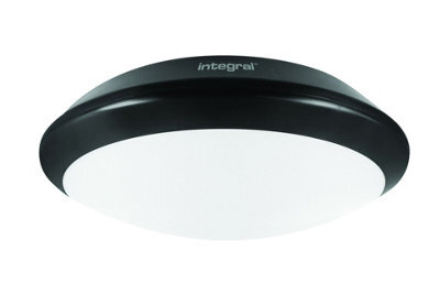 Luminosa Lighting Luminosa Tough Shell + Bulkhead Emergency 3Hr 308mm Dia. Ip66 1400Lm 15W 4000K Ik10 110 Beam Non Dimmable Black 93Lm/w