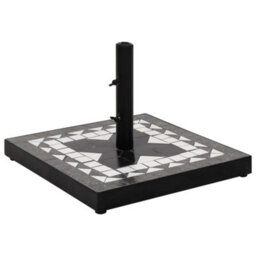 Walplus Parasol Base Black And White Square 12 Kg