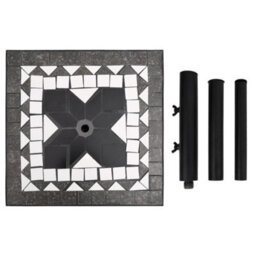 Walplus Parasol Base Black And White Square 12 Kg - thumbnail 5
