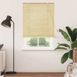 Berkfield Window Blinds & Shades With Curtains Manual Natural Bamboo - thumbnail 3