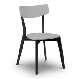 Oakham Portland Premium Grey And Black Dining Chairs - Set Of 4 - thumbnail 2