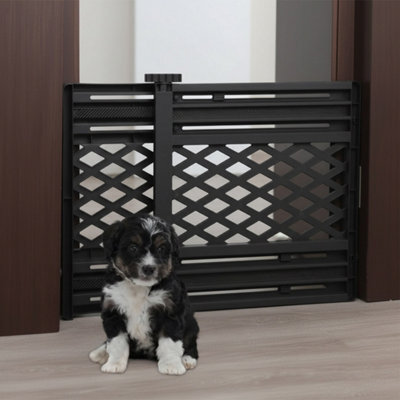 Expandable Pet Safety Gate Black - Pressure Mounted, Tool-Free, Fits 65-106Cm Doors & Hallways For Dogs & Cats