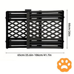 Expandable Pet Safety Gate Black - Pressure Mounted, Tool-Free, Fits 65-106Cm Doors & Hallways For Dogs & Cats - thumbnail 2