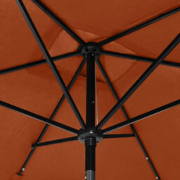 Walplus Garden Parasol With Leds And Steel Pole Terracotta 2X3 M - thumbnail 9