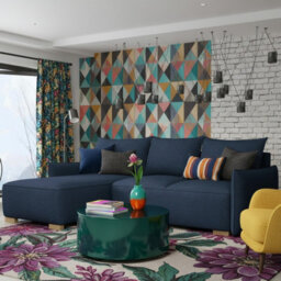 Focus L Universal Side Corner Sofa Bed With Storage Hdf And Chipboard Frame 240X155X87 Cm Fabric Blue - thumbnail 2