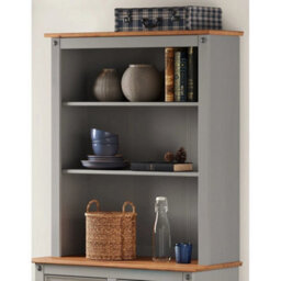 Dresser Small 2 Door Sideboard Grey Mexican Solid Wood Pine Wooden - thumbnail 3