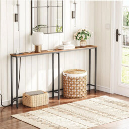 Rustic Brown Bar Table Set With 2 Stools - thumbnail 4