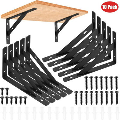 8 Inch 10Pack Wall Mounted Shelf Brackets Support - image 1