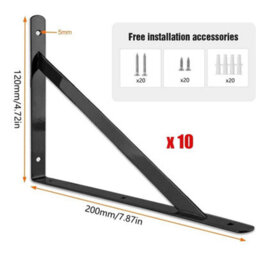 8 Inch 10Pack Wall Mounted Shelf Brackets Support - thumbnail 2