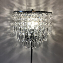 First Choice Lighting Modern Chrome Jewel Acrylic Crystal 48Cm Table Lamp Or Bedside Light - thumbnail 3