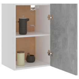 Vidaxl Hanging Cabinet Lyon Concrete Grey 39.5X31X60 Cm Engineered Wood - thumbnail 4