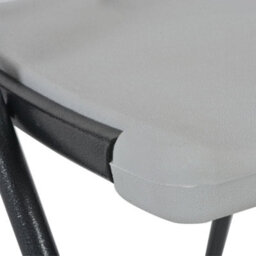 Berkfield Folding Bar Chairs 2 Pcs Hdpe And Steel White - thumbnail 7