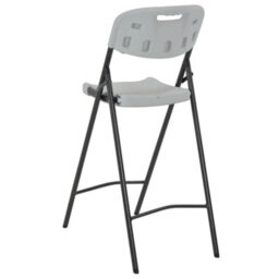 Berkfield Folding Bar Chairs 2 Pcs Hdpe And Steel White - thumbnail 5