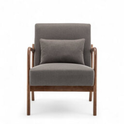 Fabric Linen Dark Grey Hertford Accent Chair - thumbnail 3