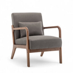 Fabric Linen Dark Grey Hertford Accent Chair - thumbnail 4