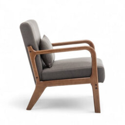 Fabric Linen Dark Grey Hertford Accent Chair - thumbnail 5