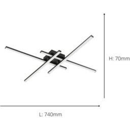 Loops Sleek Modern Black Square Ceiling Light - Led Indoor Fixture For Stylish Homes - thumbnail 5
