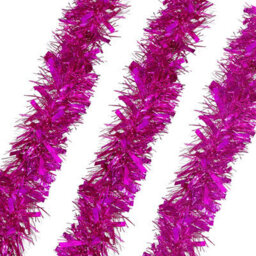 Neel Blue Luxury Christmas Tinsel - Hot Pink - 1.8M - thumbnail 2