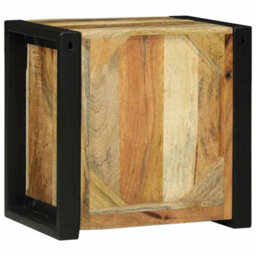 Berkfield Industrial Bathroom Wall Cabinet 40X30X40 Cm Solid Wood Rough Mango - thumbnail 7