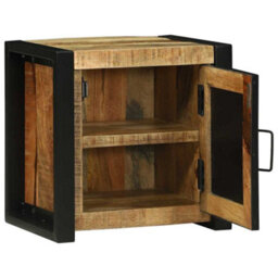 Berkfield Industrial Bathroom Wall Cabinet 40X30X40 Cm Solid Wood Rough Mango - thumbnail 4
