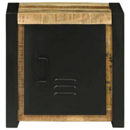 Berkfield Industrial Bathroom Wall Cabinet 40X30X40 Cm Solid Wood Rough Mango - thumbnail 5