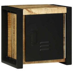Berkfield Industrial Bathroom Wall Cabinet 40X30X40 Cm Solid Wood Rough Mango - thumbnail 3