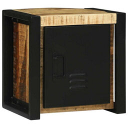 Berkfield Industrial Bathroom Wall Cabinet 40X30X40 Cm Solid Wood Rough Mango - thumbnail 1