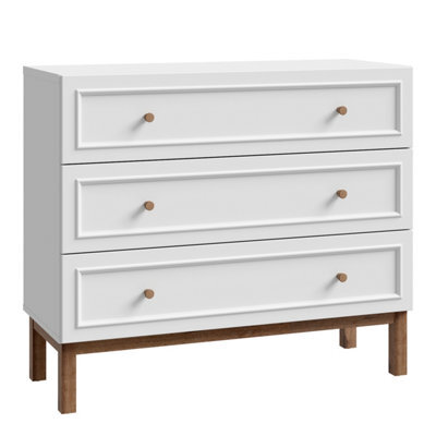 Furniture To Go Wensley 3 Drawer Chest In Light Grey And Oak - image 1