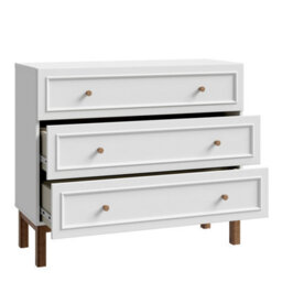 Furniture To Go Wensley 3 Drawer Chest In Light Grey And Oak - thumbnail 3