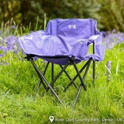 Trail Outdoor Leisure Buzzard Kids Folding Bucket Camping Chair Padded Purple (3-10 Years) - thumbnail 2