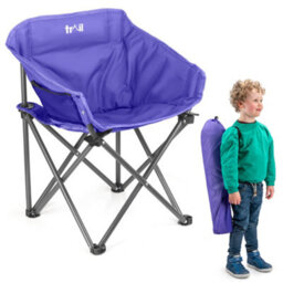 Trail Outdoor Leisure Buzzard Kids Folding Bucket Camping Chair Padded Purple (3-10 Years)