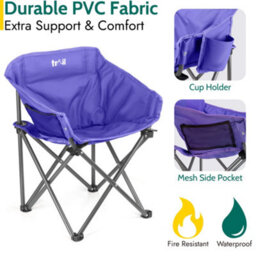 Trail Outdoor Leisure Buzzard Kids Folding Bucket Camping Chair Padded Purple (3-10 Years) - thumbnail 5