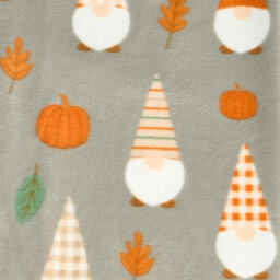 OHS Autumnal Gonk Print Polar Fleece Throw Soft Lightweight Blanket - Charcoal Grey - thumbnail 5