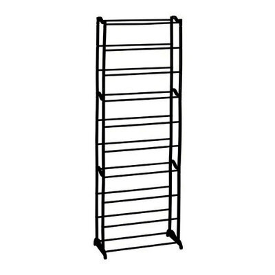 10 Tier Stackable Shoe Rack Organiser Black Space Saving Storage Shelf - image 1