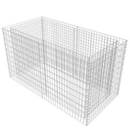 Berkfield Gabion Raised Bed Steel 180X90X100 Cm Silver - thumbnail 2