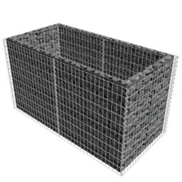 Berkfield Gabion Raised Bed Steel 180X90X100 Cm Silver - thumbnail 3
