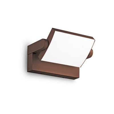 Ideal Lux Swipe Led Outdoor Down Wall Lamp Coffee, 3000K, Ip54