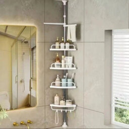 4 Tier Telescopic Bathroom Corner Shelf Shower Caddy Storage Organizer