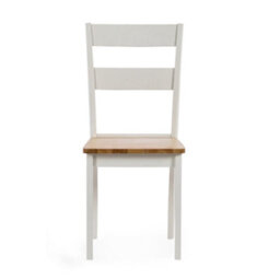 Oakham Westbury Elegant White And Natural Dining Chairs - Set Of 2 - thumbnail 3